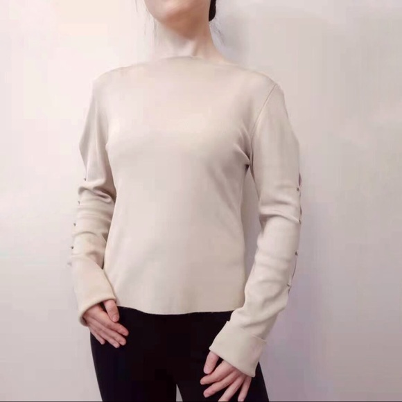 💕KAREN MILLEN Beige Knit Top🎁Amazing condition💕 - Picture 7 of 8